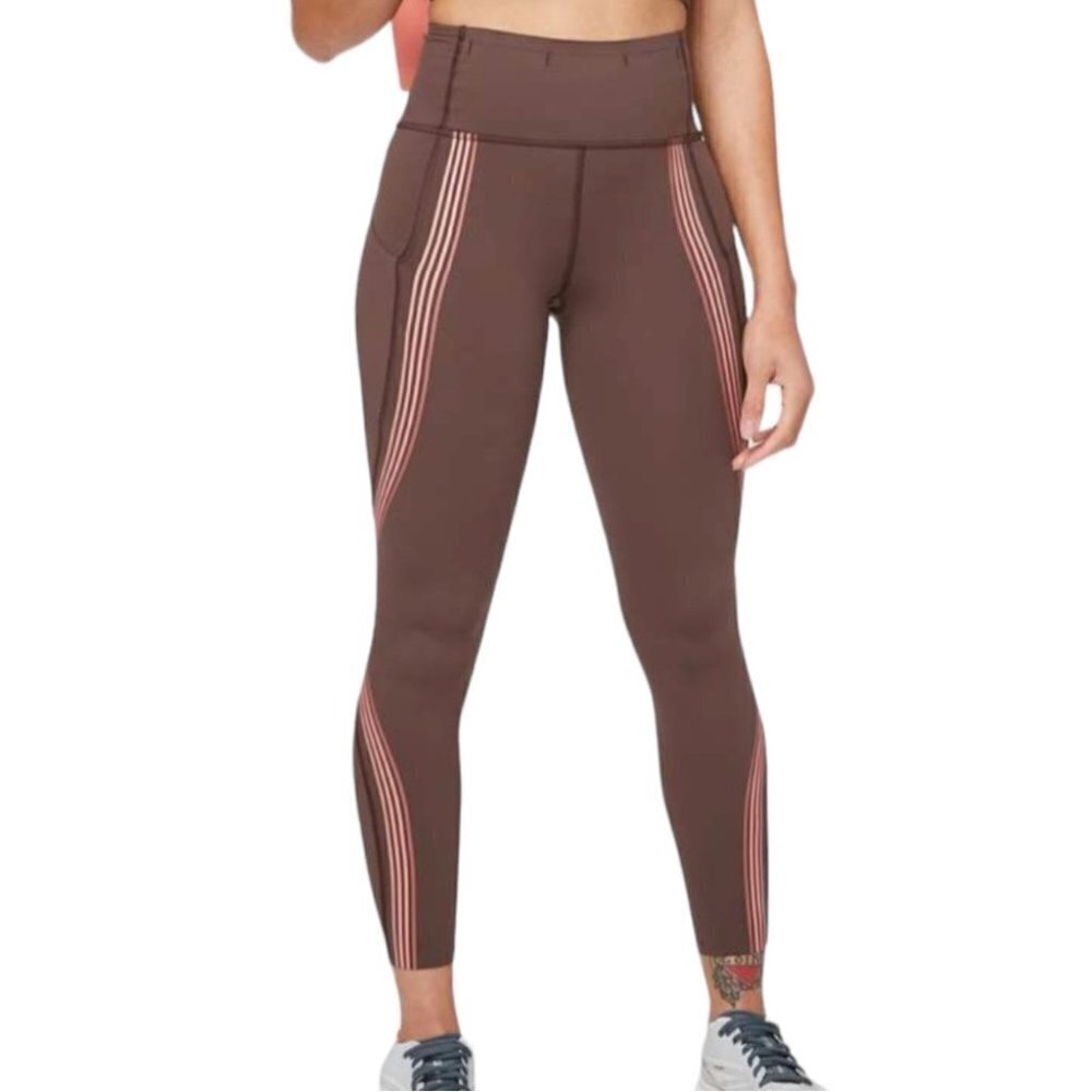 Lululemon Speed Light Tight 25" Cherry Cola / Coral Kiss 4